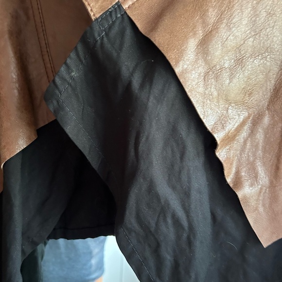BCBGMaxazria Leather Jacket Toffee Size X small - Picture 6 of 7